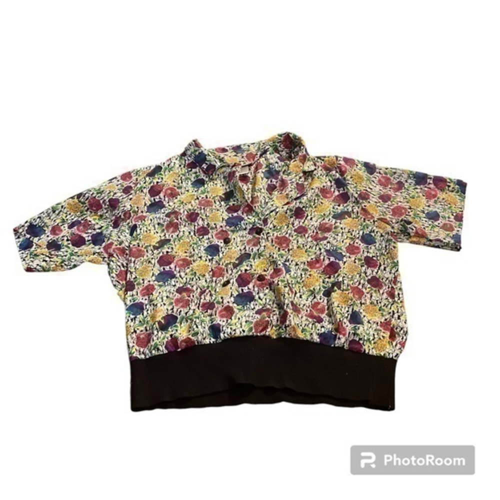 80’s vintage Notations floral blouse shirt
